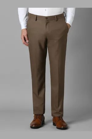 Louis Philippe Men Printed Slim Fit Trousers