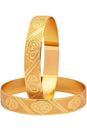 Shivansh Set of 2 Gold-Plated Gold-Toned Designer Bangle