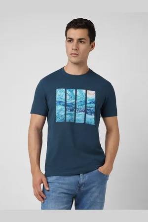 V Dot Men Graphic Printed Round Neck Cotton T-shirt