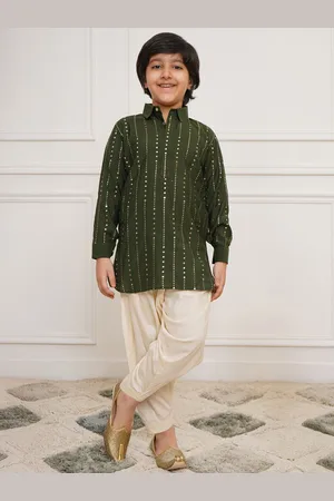 Vastramay Boys Printed Regular Kurta with Dhoti Pants