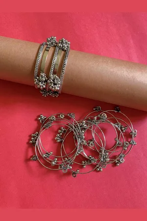 ATIBELLE Set Of 17 Silver-Plated Bangles