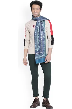 SHINGORA Men Blue Printed Mufflers
