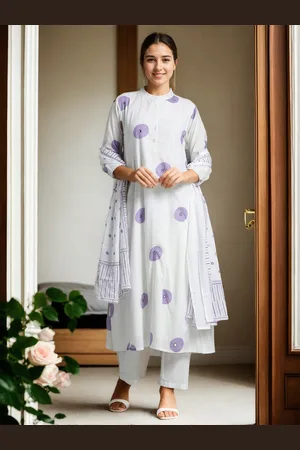 Jaipur Printed Pure Cotton A-line Suit Set