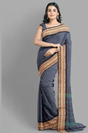 The Chennai Silks Woven Design Zari Pure Cotton Fusion Chettinad Saree