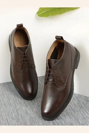 Teakwood Leathers Men Textured Leather Formal Derbys