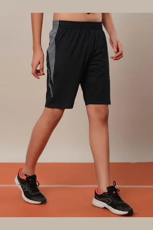 TECHNOSPORT Boys Colorblock Regular Fit Sports Shorts with 4 Way Crispy