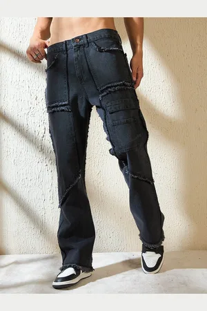 FUGAZEE Men Relaxed Fit High-Rise Slash Knee Jeans