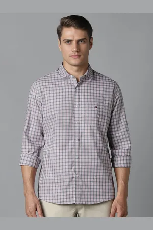 Louis Philippe Men Slim Fit Opaque Checked Casual Shirt
