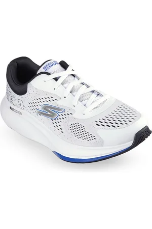 Skechers Men Self Design Round Toe Non-Marking Lace Ups Sports Shoes
