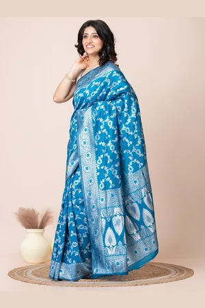 HOUSE OF ARLI Ethnic Motifs Woven Design Zari Banarasi Saree