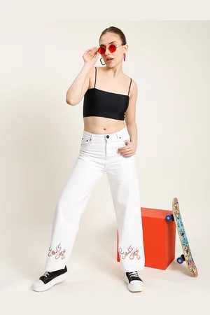 Bene Kleed Women Printed Classic Straight Fit Pure Cotton Jeans