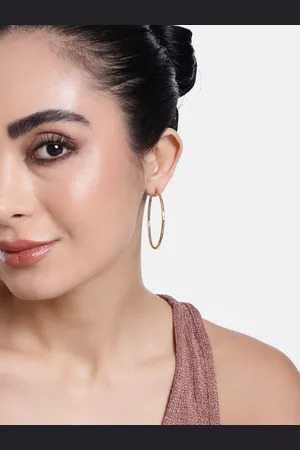 ESTELE Gold-Plated Circular Hoop Earrings