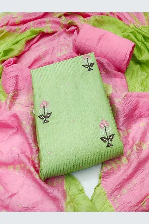Lilots Unstitched Floral Embroidered Dress Material