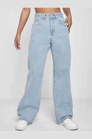 KOTTY Women Jean Straight Fit High-Rise Clean Look Stretchable Jeans