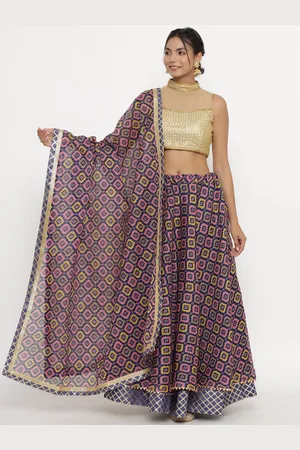 Kesarya Printed Ready to Wear Lehenga & Unstitched Blouse With Dupatta