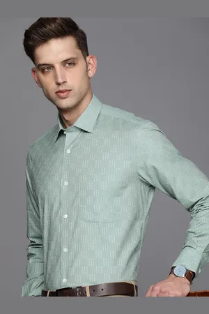 Louis Philippe Men Opaque Printed Cotton Formal Shirt