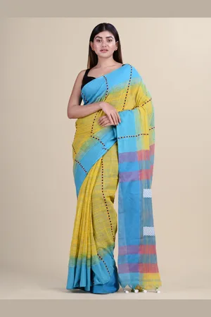 HOUSE OF ARLI Geometric Woven Design Pure Cotton Saree