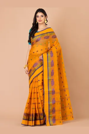 HOUSE OF ARLI Ethnic Motifs Woven Design Pure Cotton Taant Saree