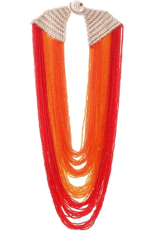 Bamboo Tree Jewels Long Beaded Slip-On Statement Necklace