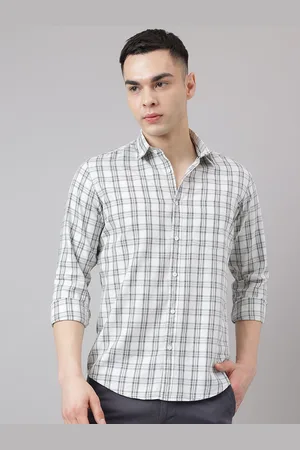 Richlook Men Comfort Fit Spread Collar Tartan Checked Cotton Casual Shirt