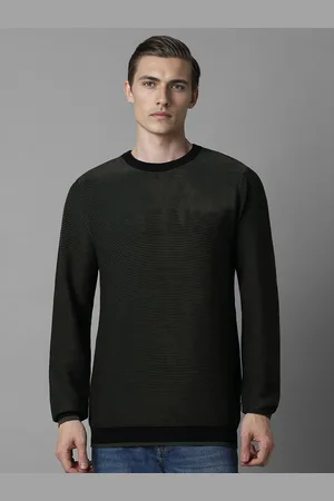 Louis Philippe Men Striped Pullover