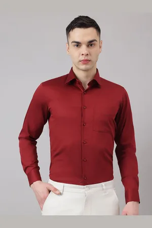 Richlook Men Comfort Slim Fit Spread Collar Solid Cotton Formal Shirt