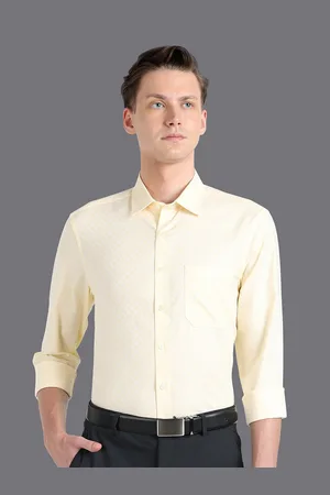 Louis Philippe Men Slim Fit Floral Printed Pure Cotton Formal Shirt