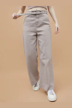 Lifestyle Women Cotton Relaxed Fit High-Rise Jeans
