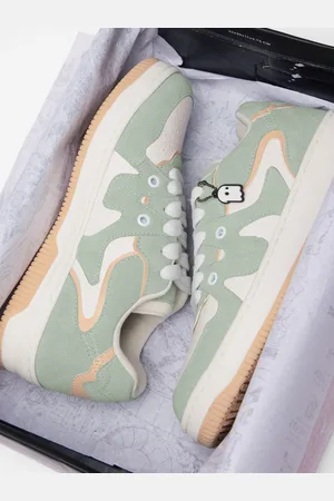 The Souled Store Urban Blaze Women Colourblocked Suede Sneakers