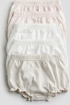 H&M Girls Pack of 5 Pure Cotton Bloomers