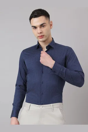Richlook Men Comfort Fit Spread Collar Multi Striped Cotton Formal Shirt