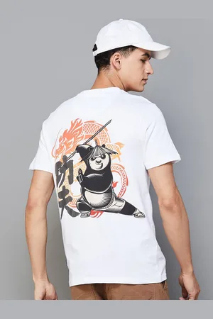 Lifestyle Graphic Kung Fu Panda Printed Pure Cotton T-shirt