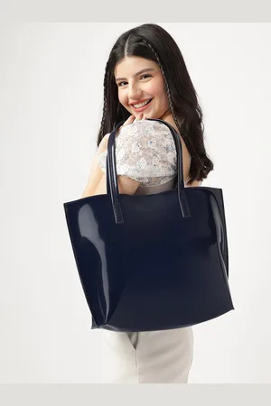 Fastrack Women Navy Blue Party Tote Bag