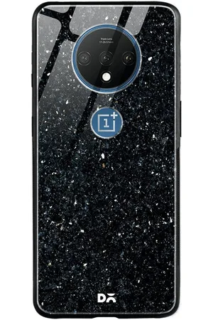 DailyObjects Black Starry Sky Marble OnePlus 7T Glass Mobile Cover