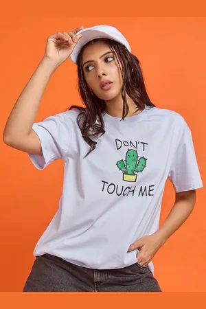 Mast & Harbour Women Graphic Printed Round Neck Cotton Oversized T-shirt