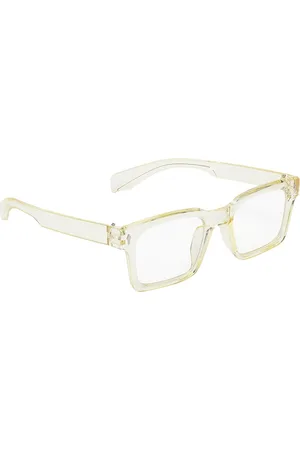 GARTH Unisex Clear Lens & Yellow Wayfarer Sunglasses with UV Protected Lens