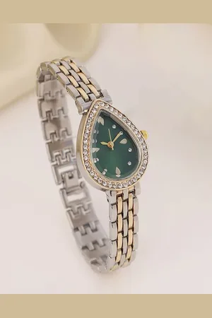 Campus Sutra Women The Teardrop Asymmetric Watch Emerald SS25_HSWC1395
