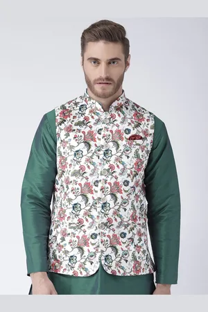 Hangup Multicoloured Floral Print Nehru Jacket