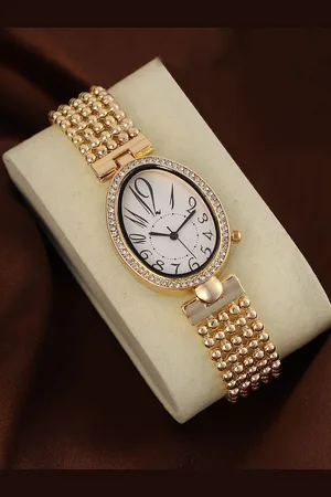 Campus Sutra Women The Lumex Dotted Oval Watch SS25_HSWC1394