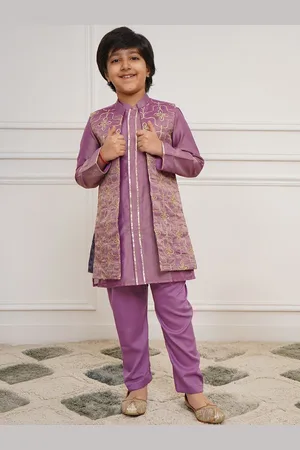 Vastramay Boys Ethnic Motifs Embroidered Regular Kurta with Pyjamas
