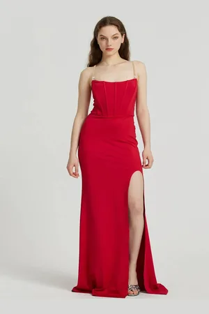 Moda Rapido Crepe Bodycon Maxi Dress