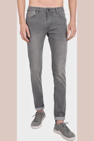 Mast & Harbour Men Grey Micheal Slim Fit Heavy Fade Stretchable Jeans