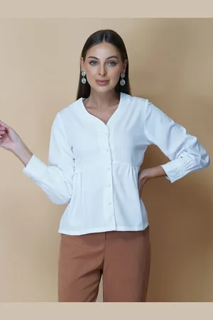 RAASSIO Women Solid Casual Shirt