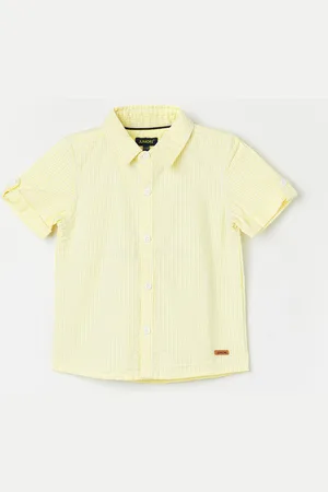Lifestyle Boys Spread Collar Striped Casual Pure Cotton Shirt