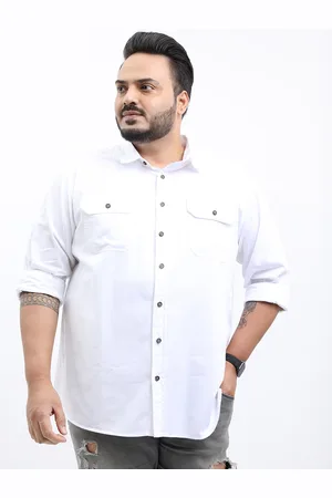 Highlander Men Plus Size Slim Fit Casual Cotton Shirt