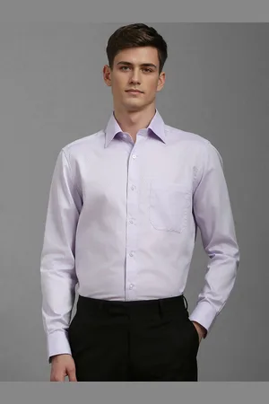 Louis Philippe Men Classic Fit Spread Collar Textured Cotton Formal Shirt