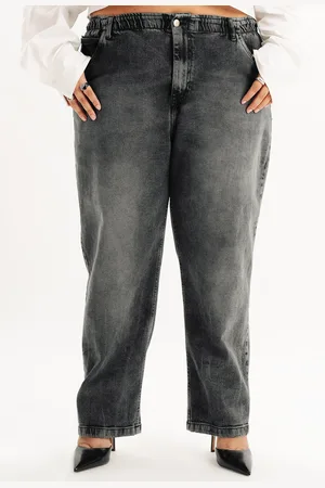 FREAKINS Plus Size Women Heavy Fade High-Rise Stretchable Jeans