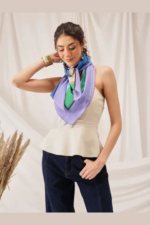 silk land Oggy & Cockroaches Printed Soft Cotton Scarf