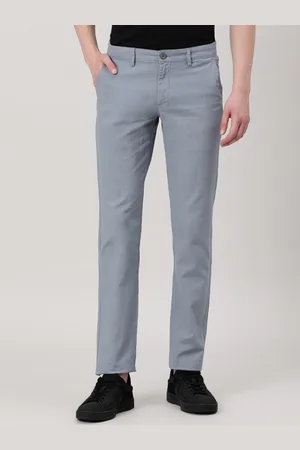 Crocodile Men Mid-Rise Slim Fit Cotton Trousers