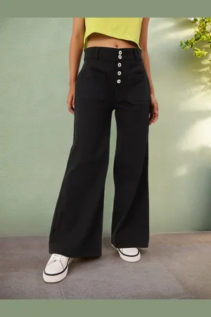 DressBerry Women Classic Grunge Wide Leg High-Rise Jeans